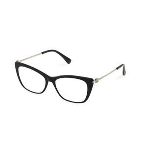 MaxMara MM5129 001 Acetate Black Gold Cat Eye Eyeglasses Women’s Designer Frame